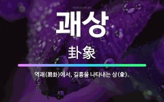 🌟괘상: 역괘(易卦)에서, 길흉을 나타내는 상(象). - 표준국어대사전