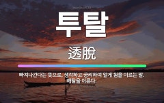 🌟투탈: 빠져나간다는 뜻으로, 생각하고 궁리하여 알게 됨을 이르는 말. 해탈을 이른다. - 표준국어대사전
