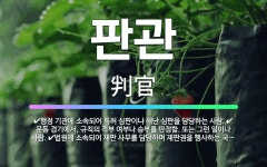 🌟판관: 법원에 소속되어 재판 사무를 담당하며 재판권을 행사하는 국가 공무원., 행정 기관에 소속되어 특허....