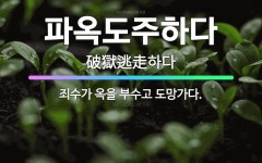 🌟파옥도주하다: 죄수가 옥을 부수고 도망가다. - 표준국어대사전