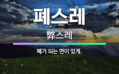 🌟폐스레: 폐가 되는 면이 있게. - 표준국어대사전