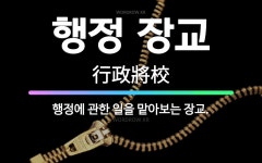 🌟행정 장교: 행정에 관한 일을 맡아보는 장교. - 표준국어대사전
