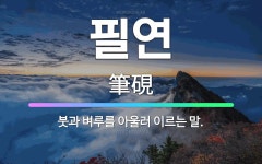🌟필연: 붓과 벼루를 아울러 이르는 말. - 표준국어대사전