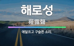 🌟해로성: 애달프고 구슬픈 소리. - 표준국어대사전