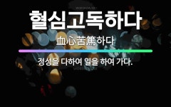 주식회사 정성을다하다 | 🌟혈심고독하다: 정성을 다하여 일을 하여 가다. - 표준국어대사전