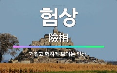 🌟험상: 거칠고 험하게 보이는 인상. - 표준국어대사전