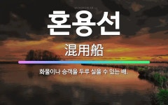 🌟혼용선: 화물이나 승객을 두루 실을 수 있는 배. - 표준국어대사전