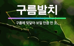 🌟구름발치: 구름에 맞닿아 보일 만큼 먼 곳. - 표준국어대사전