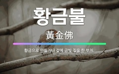🌟황금불: 황금으로 만들거나 겉에 금빛 칠을 한 부처. - 표준국어대사전