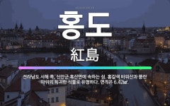 🌟홍도: 전라남도 서해 쪽, 신안군 흑산면에 속하는 섬. 홍갈색 바위산과 풍란 따위의 희귀한 식물로 유명하... - 표준국어대사전