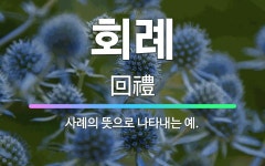 🌟회례: 사례의 뜻으로 나타내는 예. - 표준국어대사전