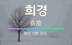 🌟희경: 매우 기쁜 경사. - 표준국어대사전