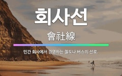 🌟회사선: 민간 회사에서 경영하는 철도나 버스의 선로. - 표준국어대사전