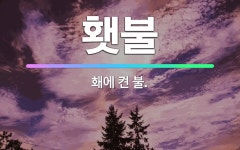 🌟횃불: 홰에 켠 불. - 표준국어대사전