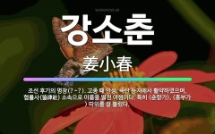 🌟강소춘: 조선 후기의 명창(?~?). 고종 때 안성, 죽산 등지에서 활약하였으며, 협률사(協律社) 소속으... - 표준국어대사전