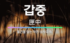 🌟갑중: 물건을 담는 작은 상자의 속. - 표준국어대사전