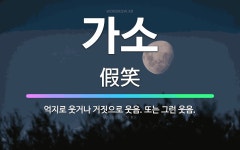 🌟가소: 억지로 웃거나 거짓으로 웃음. 또는 그런 웃음. - 표준국어대사전
