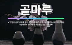 🌟골마루: 안방이나 건넌방에 딸린 골방처럼 좁은 마루., 집과 집 사이 또는 집의 가장자리에 잇따라 골처럼... - 표준국어대사전
