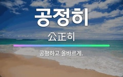 🌟공정히: 공평하고 올바르게. - 표준국어대사전