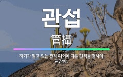 🌟관섭: 자기가 맡고 있는 관직 이외에 다른 관직을 겸하여 관장함. - 표준국어대사전