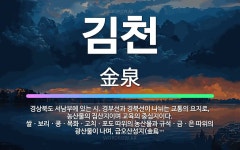 🌟김천: 경상북도 서남부에 있는 시. 경부선과 경북선이 나뉘는 교통의 요지로, 농산물의 집산지이며 교육의 ... - 표준국어대사전