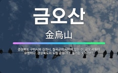 🌟금오산: 경상북도 구미시와 김천시, 칠곡군의 사이에 있는 산. 금오 서원이 유명하다. 경상북도의 도립 공... - 표준국어대사전