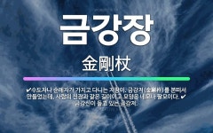 🌟금강장: 수도자나 순례자가 가지고 다니는 지팡이. 금강저(金剛杵)를 본떠서 만들었는데, 사람의 신장과 같... - 표준국어대사전