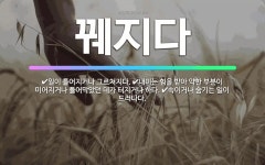 🌟꿰지다: 일이 틀어지거나 그르쳐지다., 내미는 힘을 받아 약한 부분이 미어지거나 틀어막았던 데가 터지거나... - 표준국어대사전
