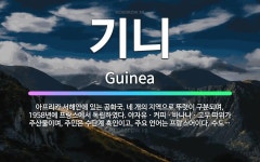 🌟기니: 아프리카 서해안에 있는 공화국. 네 개의 지역으로 뚜렷이 구분되며, 1958년에 프랑스에서 독립하... - 표준국어대사전
