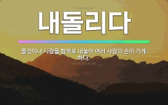 🌟내돌리다: 물건이나 사람을 함부로 내놓아 여러 사람의 손이 가게 하다. - 표준국어대사전