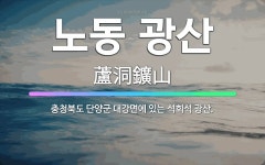 🌟노동 광산: 충청북도 단양군 대강면에 있는 석회석 광산. - 표준국어대사전