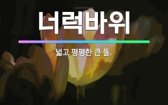 🌟너럭바위: 넓고 평평한 큰 돌. - 표준국어대사전