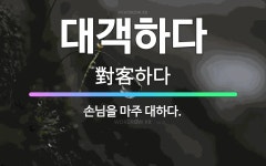 🌟대객하다: 손님을 마주 대하다. - 표준국어대사전
