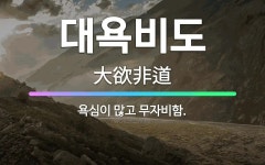 🌟대욕비도: 욕심이 많고 무자비함. - 표준국어대사전