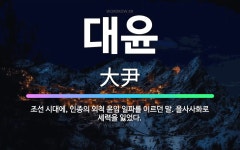 🌟대윤: 조선 시대에, 인종의 외척 윤임 일파를 이르던 말. 을사사화로 세력을 잃었다. - 표준국어대사전
