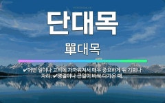 🌟단대목: 어떤 일이나 고비에 가까워져서 매우 중요하게 된 기회나 자리., 명절이나 큰일이 바싹 다가온 때. - 표준국어대사전