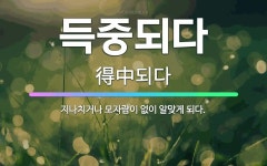 🌟득중되다: 지나치거나 모자람이 없이 알맞게 되다. - 표준국어대사전