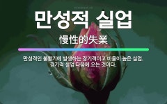 🌟만성적 실업: 만성적인 불황기에 발생하는 장기적이고 비율이 높은 실업. 경기적 실업 다음에 오는 것이다. - 표준국어대사전
