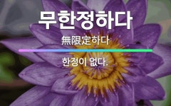 🌟무한정하다: 한정이 없다. - 표준국어대사전