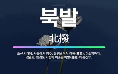 🌟북발: 조선 시대에, 서울에서 양주, 철원을 거쳐 경원(慶源), 아오지까지, 강원도, 함경도 지방에 이르... - 표준국어대사전
