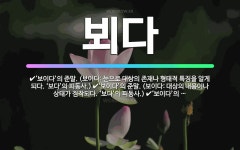 🌟뵈다: ‘보이다’의 준말. (보이다: 눈으로 대상의 존재나 형태적 특징을 알게 되다. ‘보다’의 피동사.... - 표준국어대사전