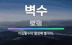 🌟벽수: 이십팔수의 열넷째 별자리. - 표준국어대사전