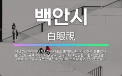 🌟백안시: 남을 업신여기거나 무시하는 태도로 흘겨봄. 중국의 ≪진서(晉書)≫ <완적전(阮籍傳)>에서 나온 ... - 표준국어대사전