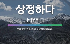 🌟상정하다: 토의할 안건을 회의 석상에 내어놓다. - 표준국어대사전