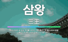 🌟삼왕: 중국 고대의 세 임금. 하(夏)나라의 우왕(禹王), 은(殷)나라의 탕왕(湯王), 주(周)나라의 문... - 표준국어대사전
