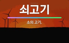 🌟쇠고기: 소의 고기. - 표준국어대사전