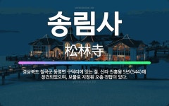 🌟송림사: 경상북도 칠곡군 동명면 구덕리에 있는 절. 신라 진흥왕 5년(544)에 창건되었으며, 보물로 지... - 표준국어대사전