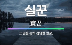 🌟실꾼: 그 일을 능히 감당할 일꾼. - 표준국어대사전