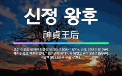 🌟신정 왕후: 조선 순조의 세자인 익종의 비(妃)(1808~1890). 순조 19년(1819)에 세자빈으로... - 표준국어대사전