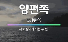 🌟양편쪽: 서로 상대가 되는 두 편. - 표준국어대사전